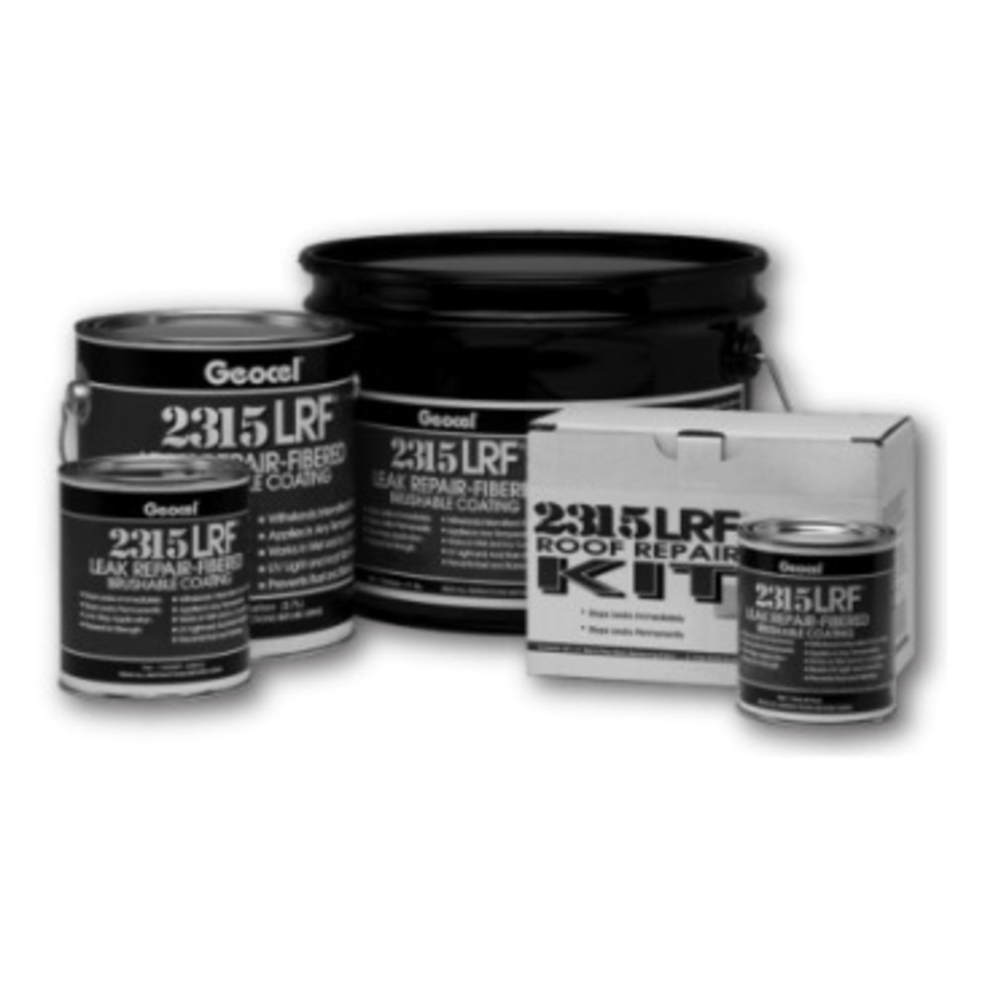 Geocel 2315LRF Leak Repair-Fibered Brushable Coating 5 Gallon Clear
